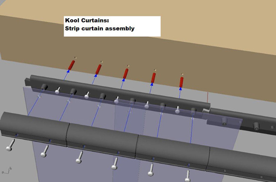 PVC Strip Curtain Mounting
